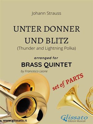 cover image of Unter Donner und Blitz--brass quintet--Set of PARTS